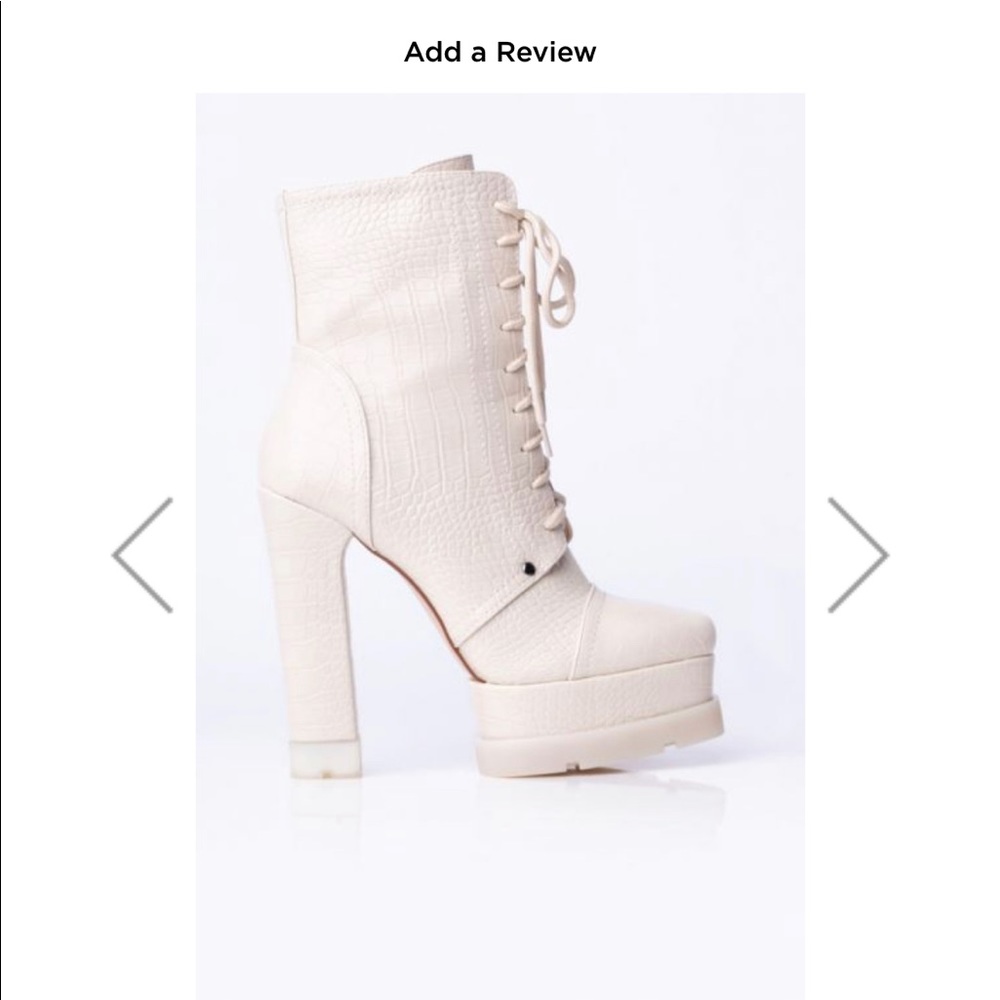 Chunky boot bone color